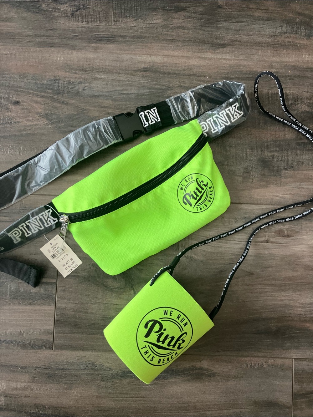 VS PINK Fanny Pack & Koozie Set